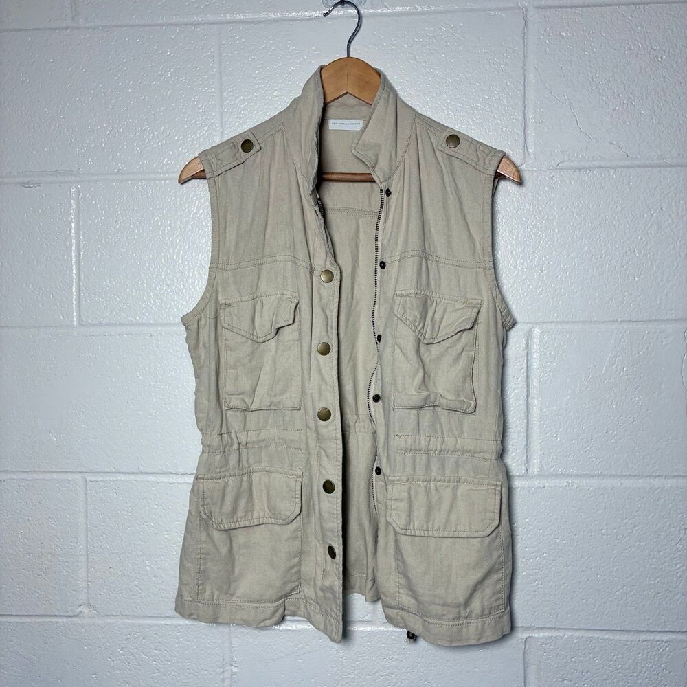 New York & company linen blend vest